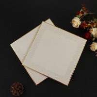 Embossing Insert Card with Golden Edge Square Card Wholesale